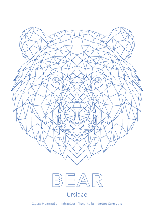 Bear Wall Art | Geometric Animals