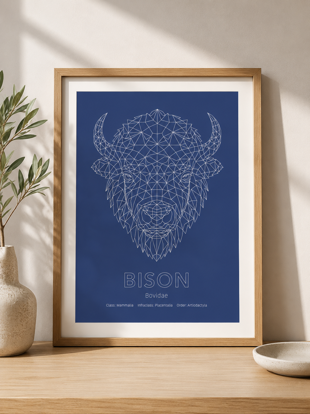 Bison Wall Art | Geometric Animals