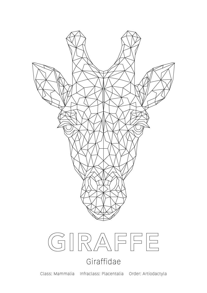 Giraffe Wall Art | Geometric Animals