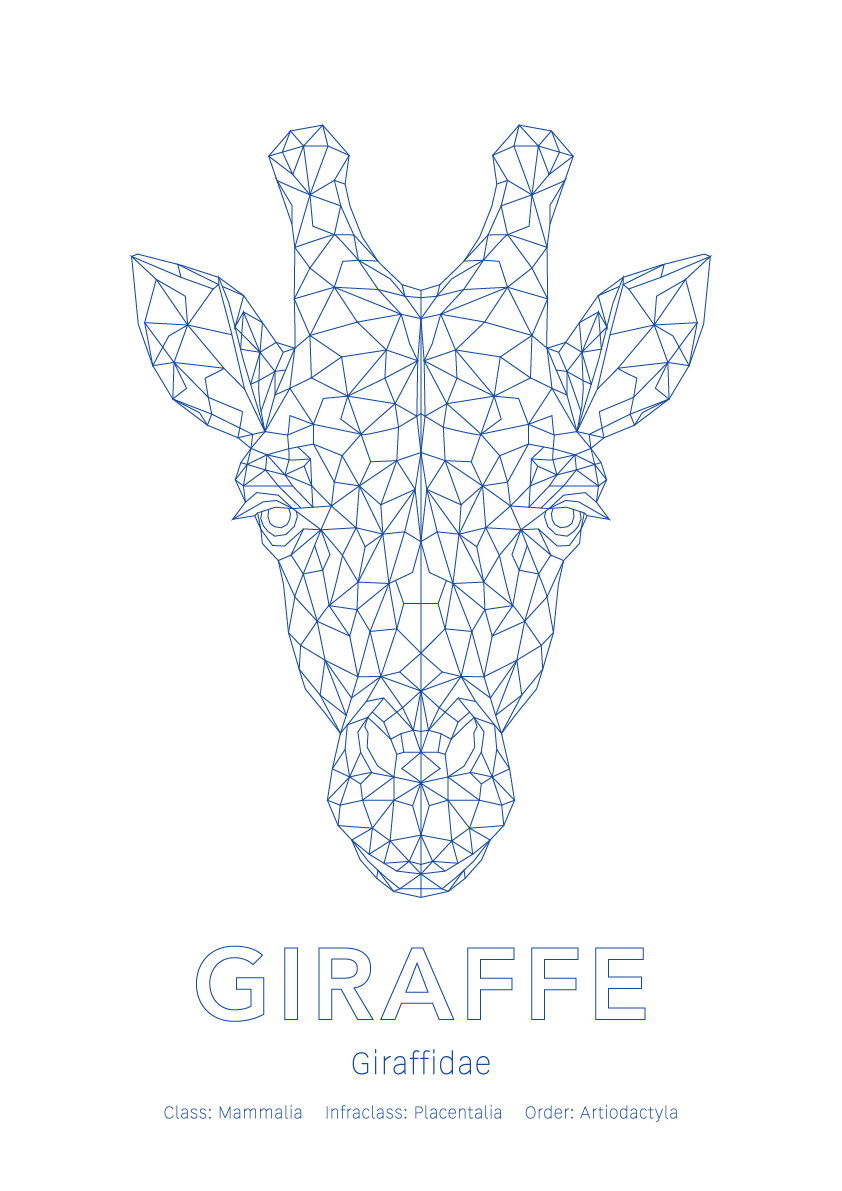 Giraffe Wall Art | Geometric Animals