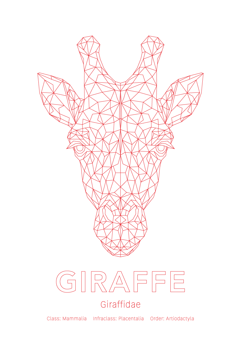 Giraffe Wall Art | Geometric Animals
