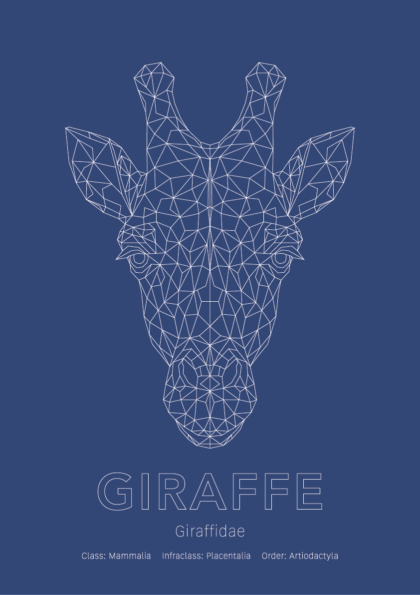 Giraffe Wall Art | Geometric Animals