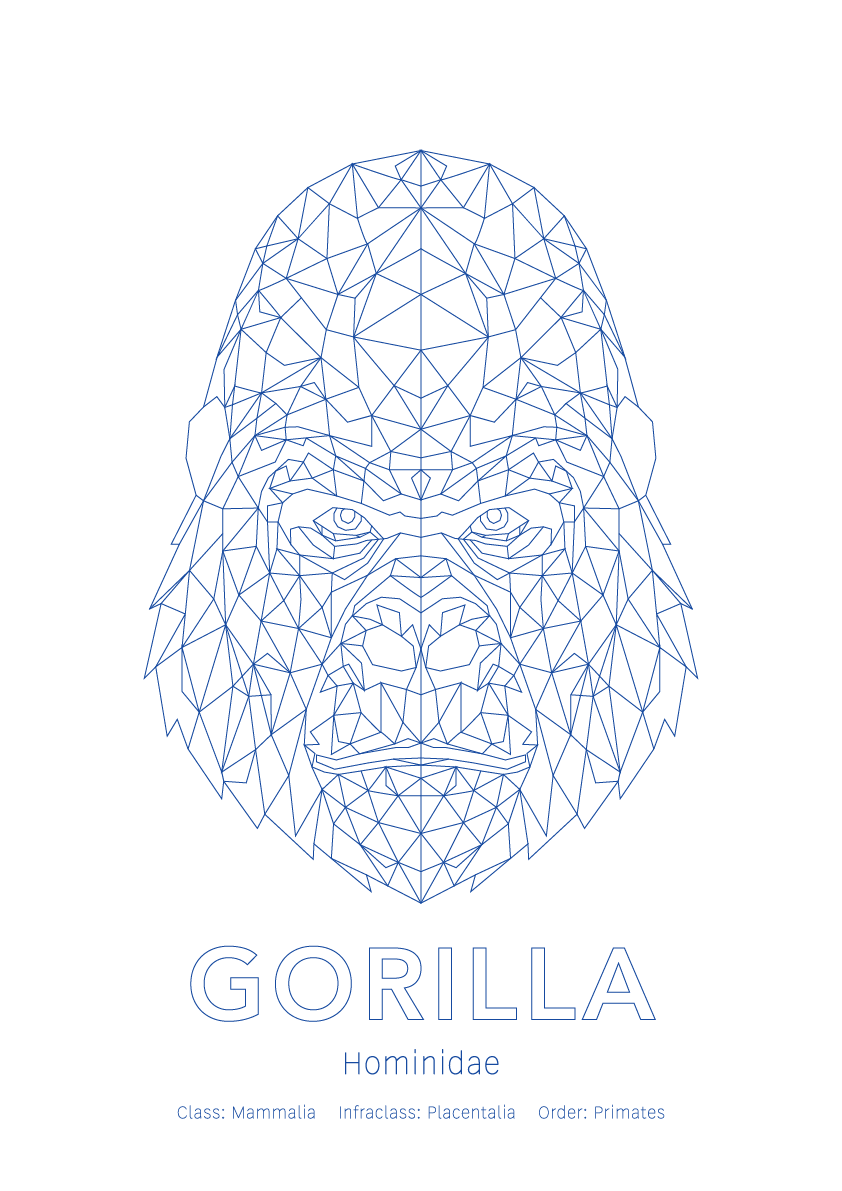 Gorilla Wall Art | Geometric Animals