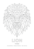 Lion Wall Art | Geometric Animals