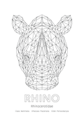 Rhino Wall Art | Geometric Animals