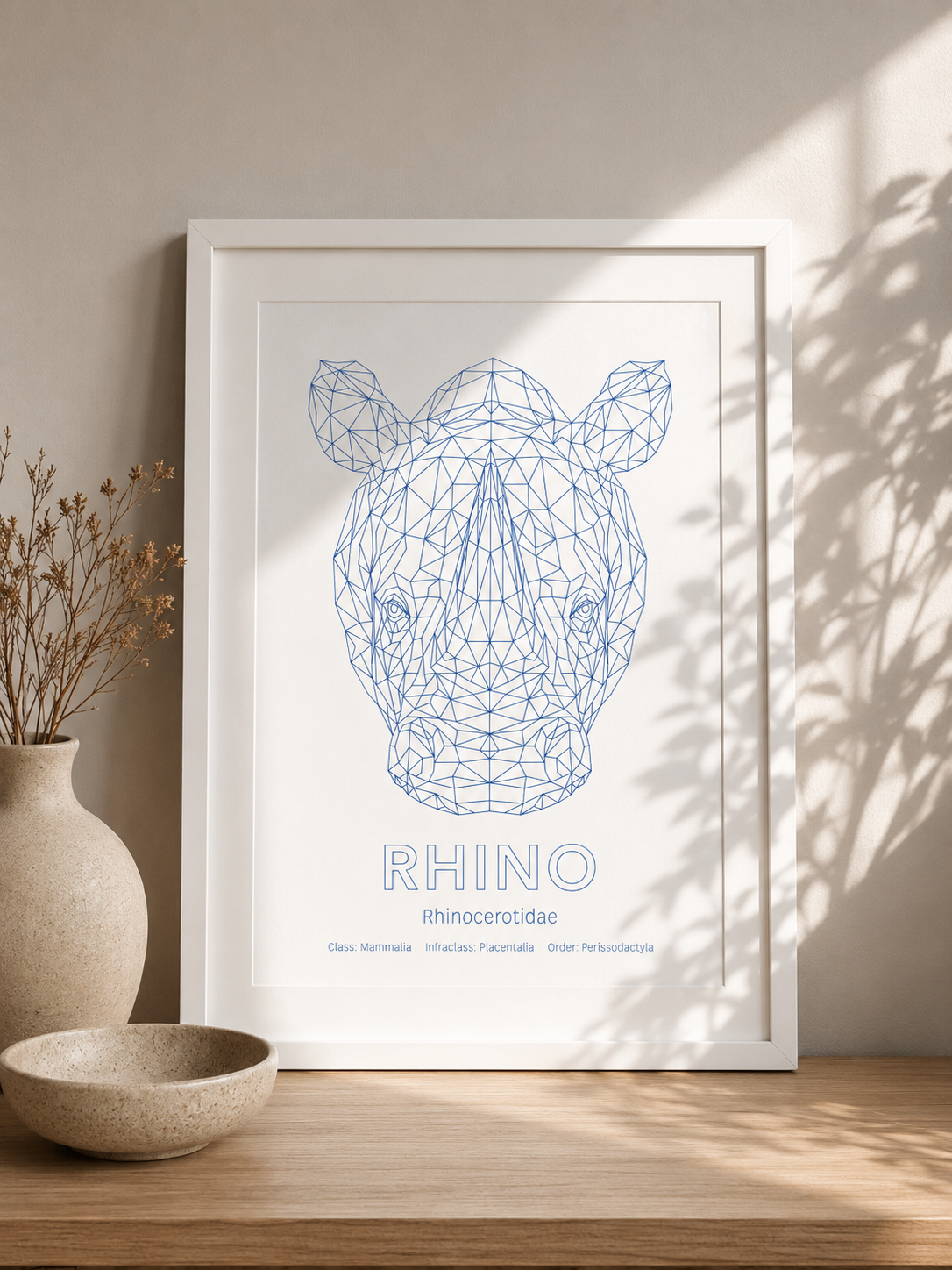 Rhino Wall Art | Geometric Animals