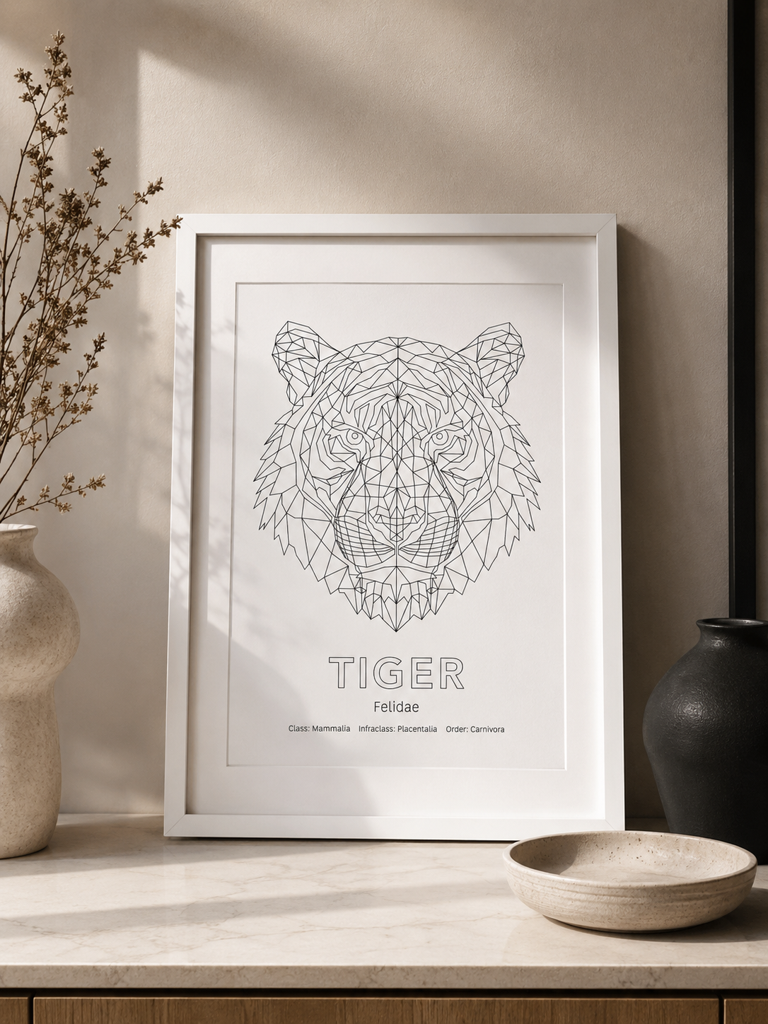 Tiger Wall Art | Geometric Animals
