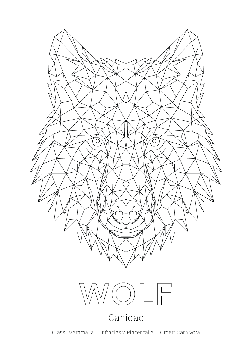 Wolf Wall Art | Geometric Animals