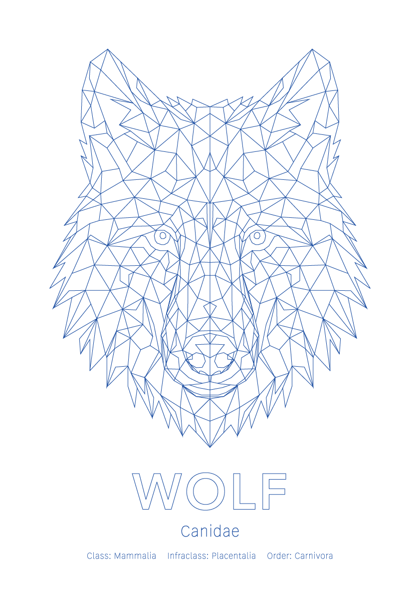 Wolf Wall Art | Geometric Animals