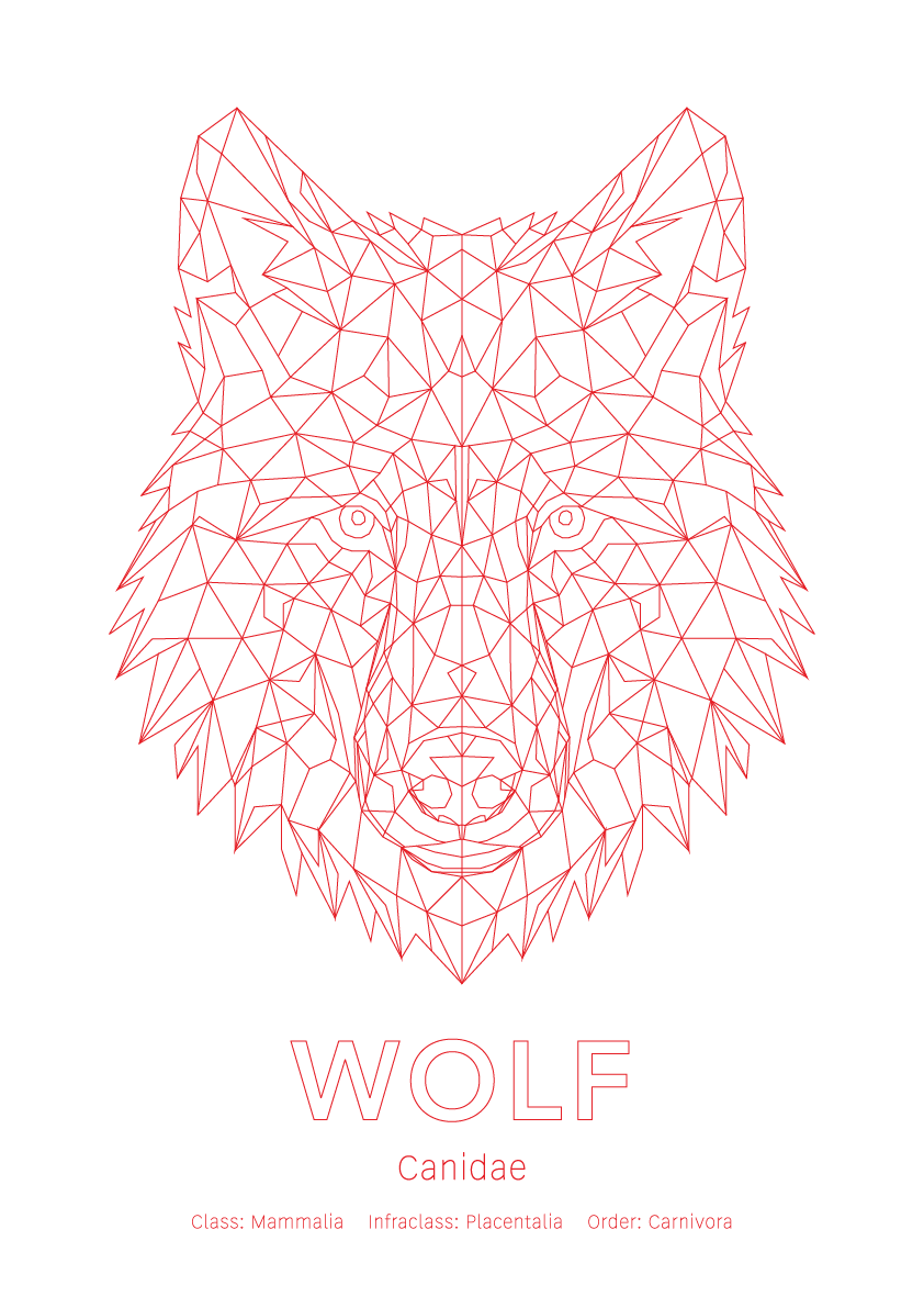 Wolf Wall Art | Geometric Animals