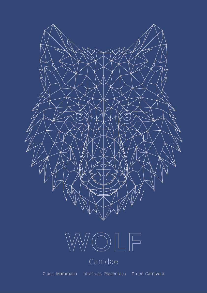 Wolf Wall Art | Geometric Animals