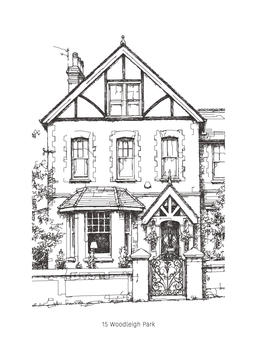 Personalised House Portrait | Bespoke Pen Plotted Artwork from Your Photo - A3