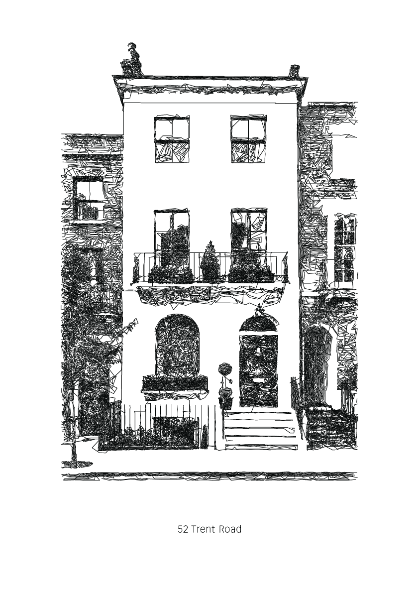 Personalised House Portrait | Bespoke Pen Plotted Artwork from Your Photo - A3