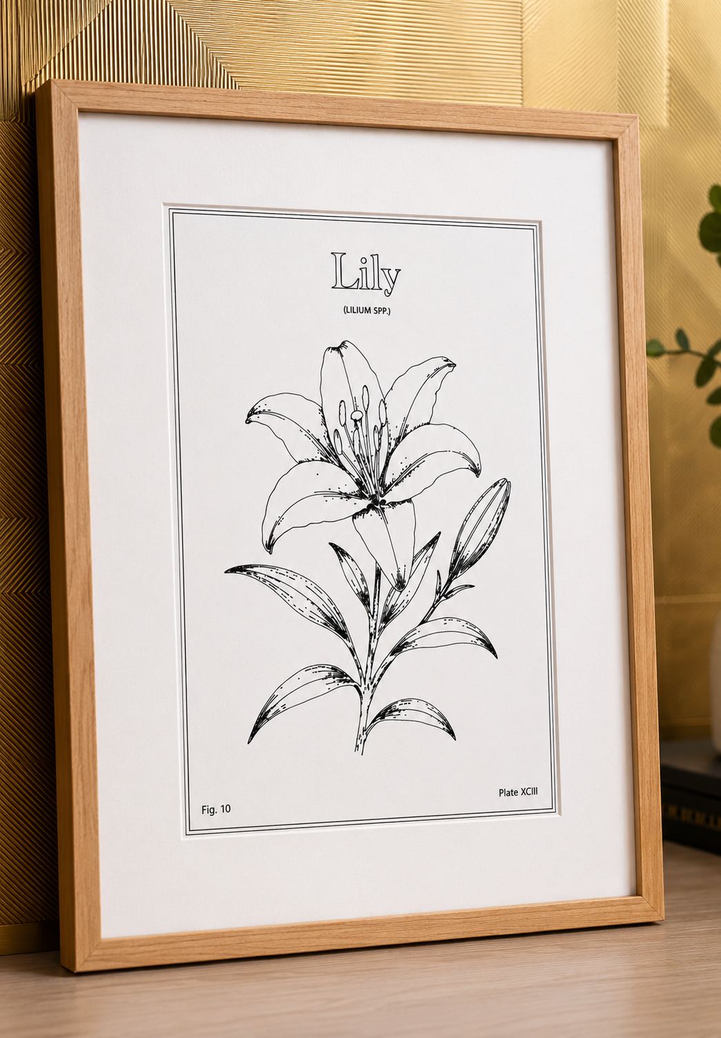 Lily Flower - Minimalist Botanical Wall Art