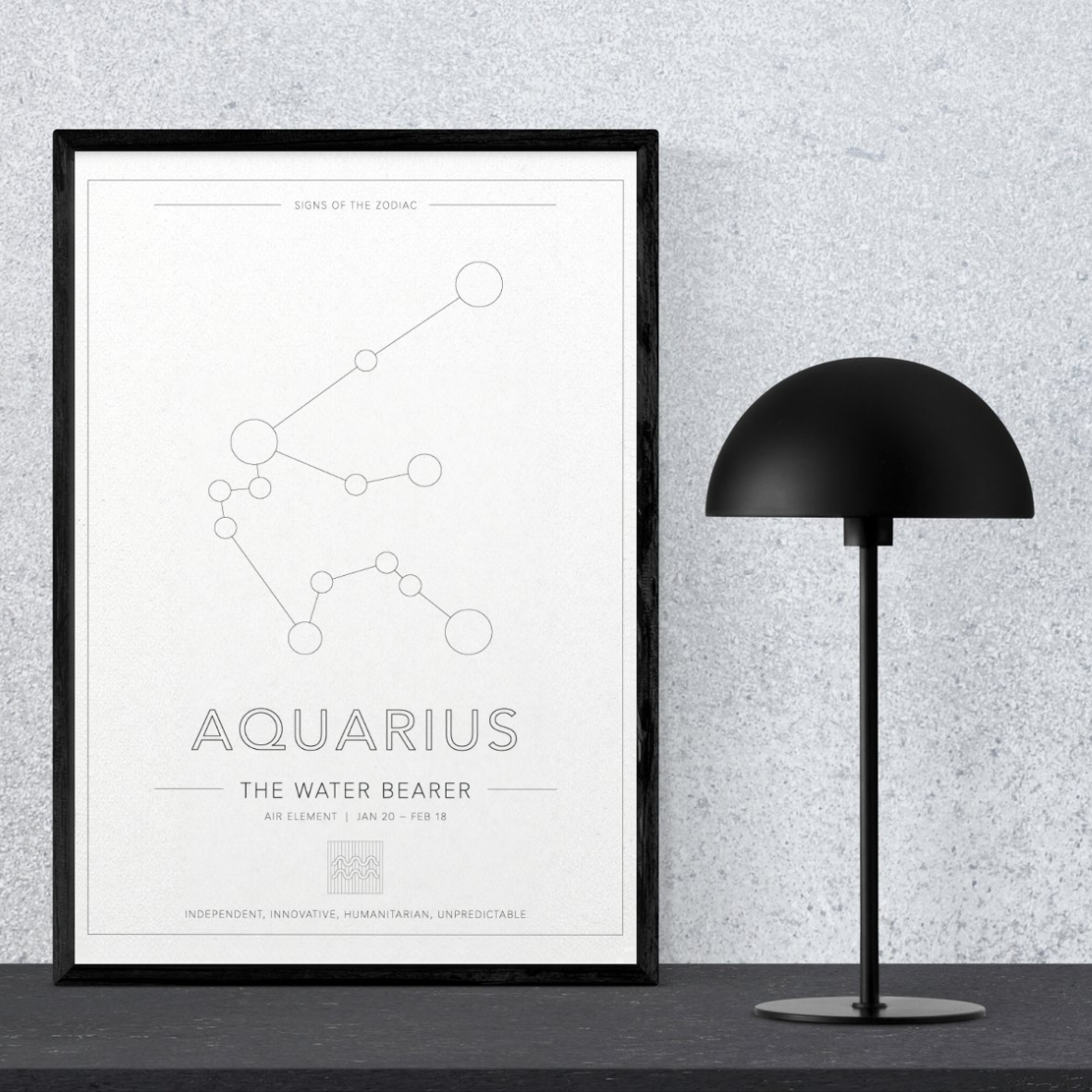 Aquarius Zodiac Constellation - Astrology Art