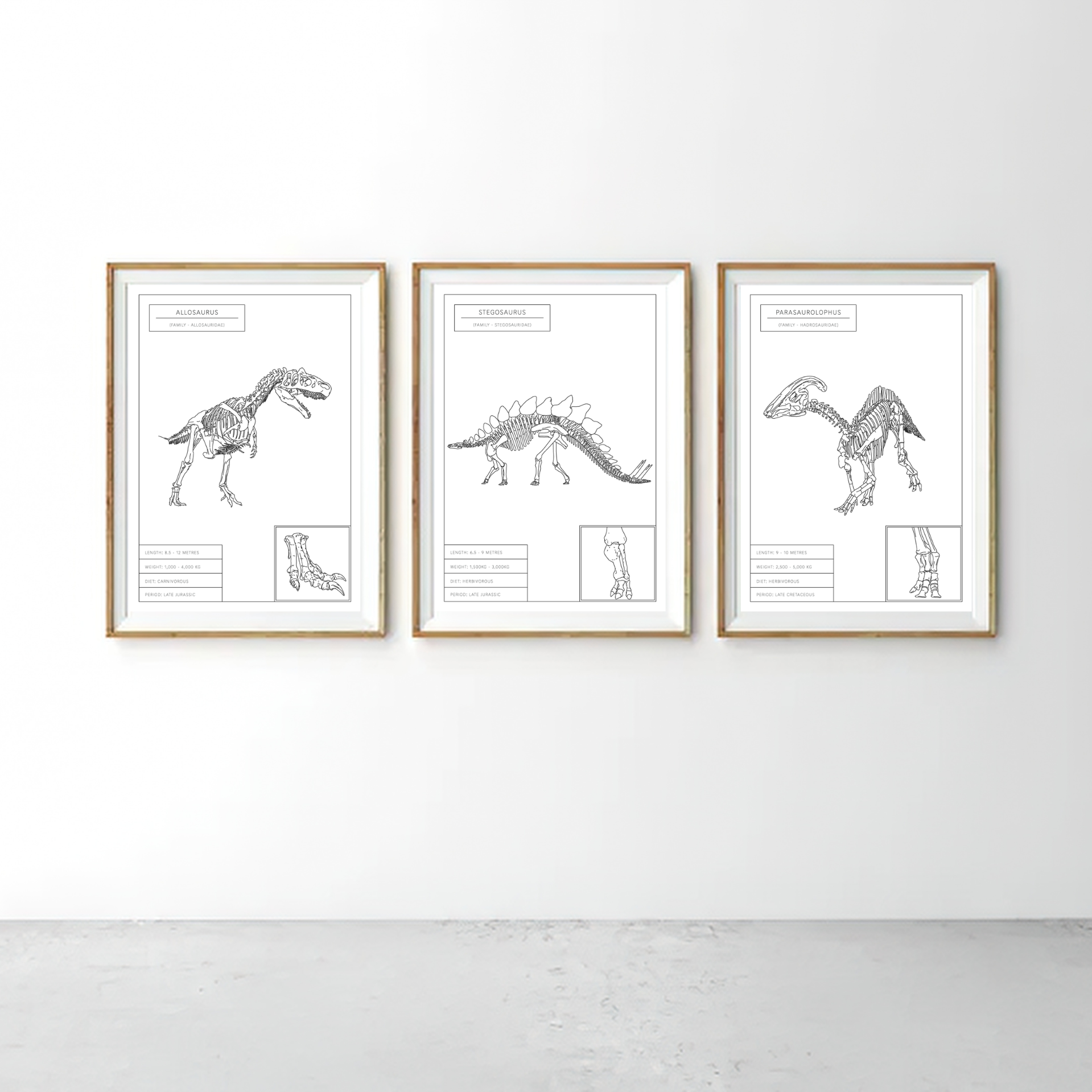 Parasaurolophus | Dinosaur Wall Art