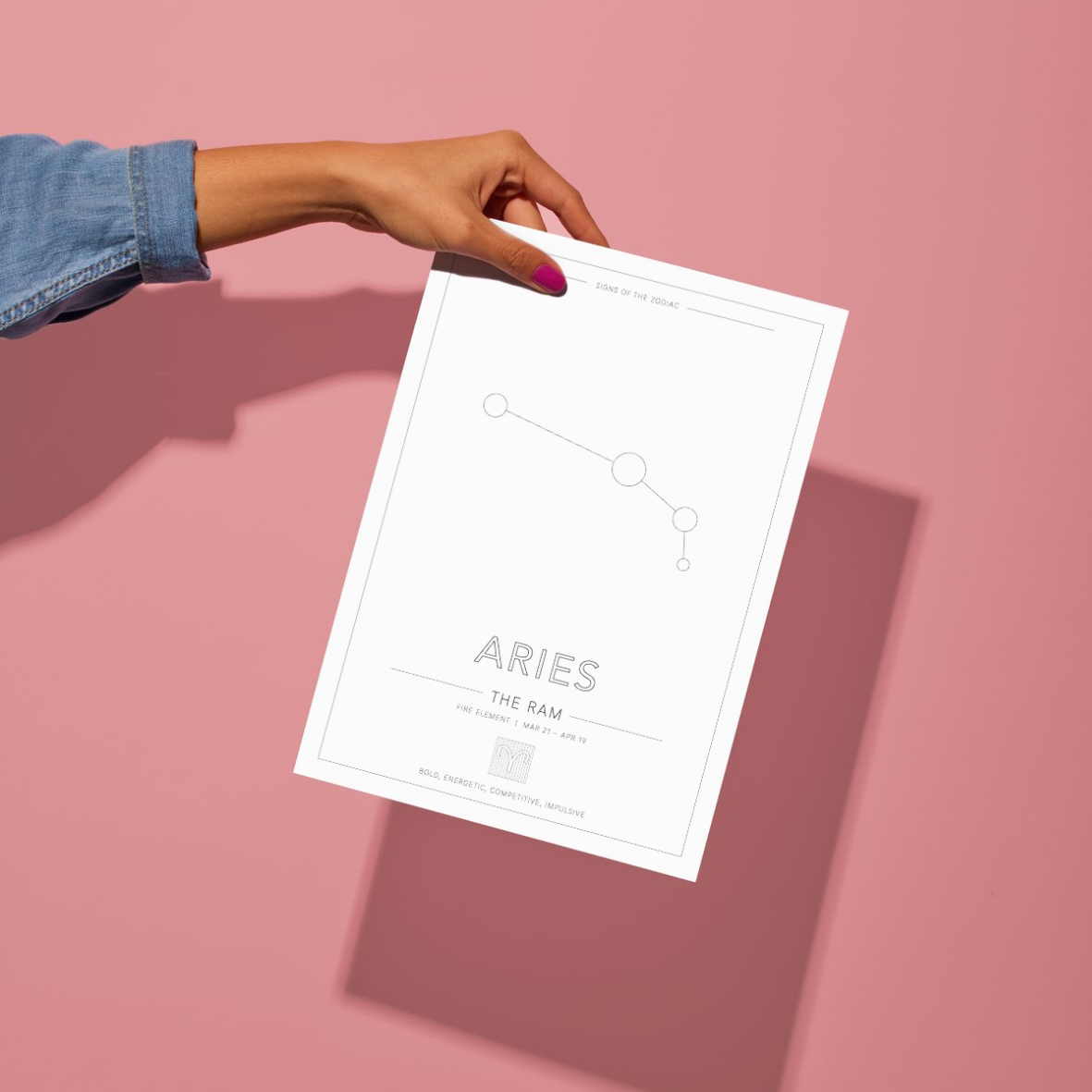 Aries Zodiac Constellation - Astrology Art
