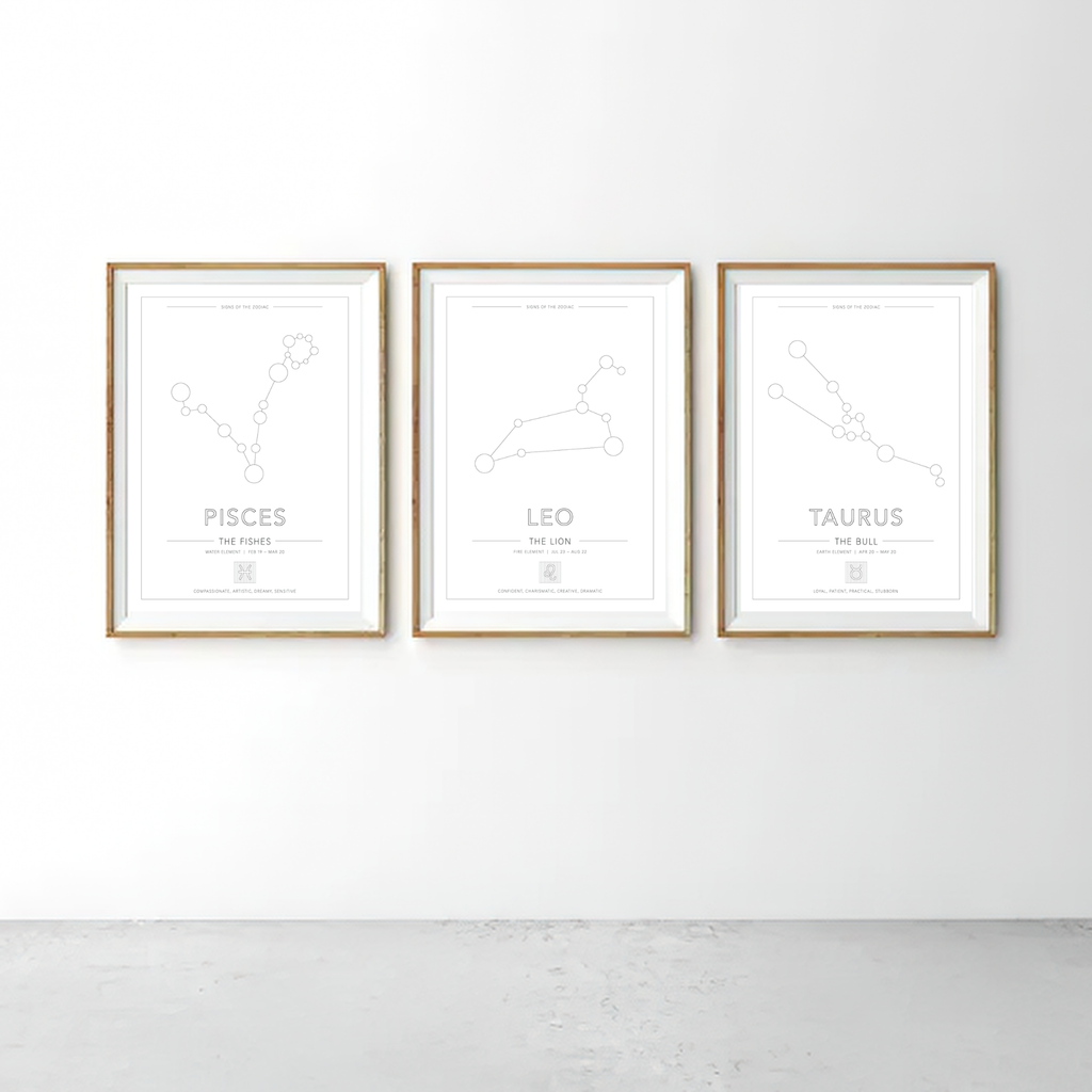 Leo Zodiac Constellation - Astrology Art