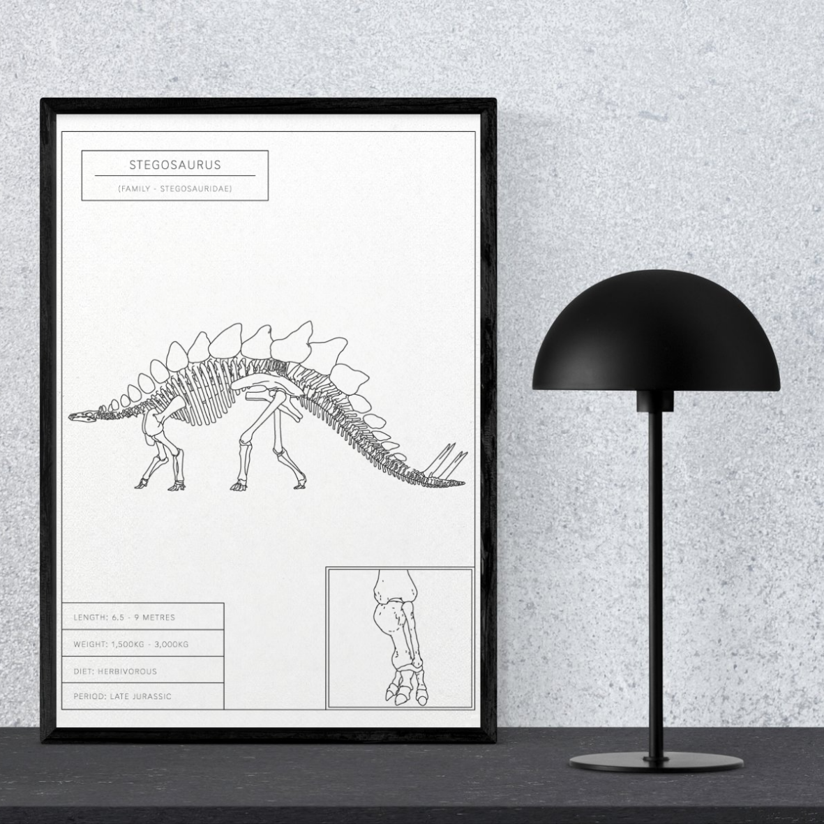 Stegosaurus | Dinosaur Wall Art