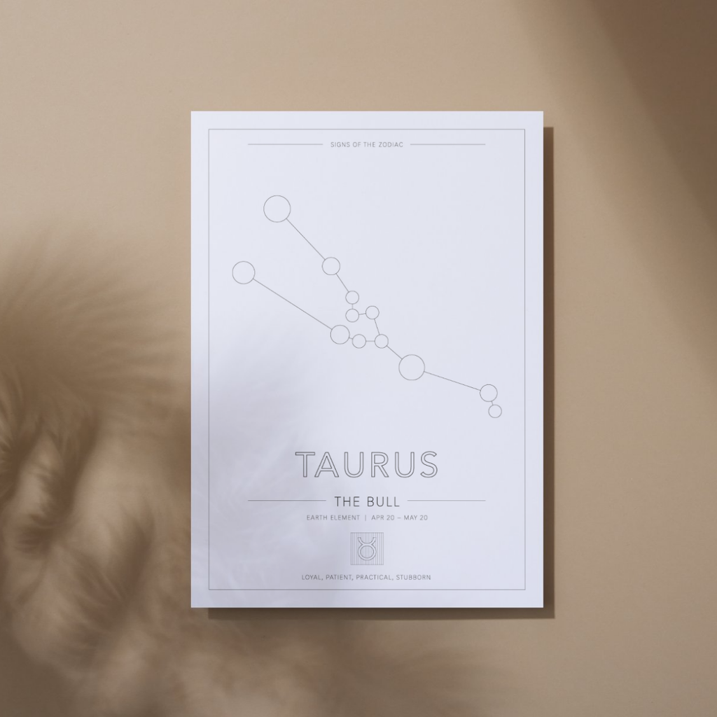 Taurus Zodiac Constellation - Astrology Art
